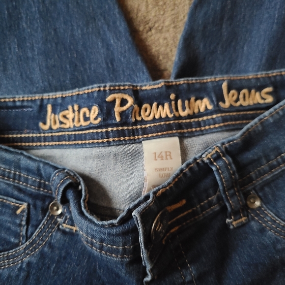 Justice Premium Jeans skinny blue, NWOT - Picture 4 of 9